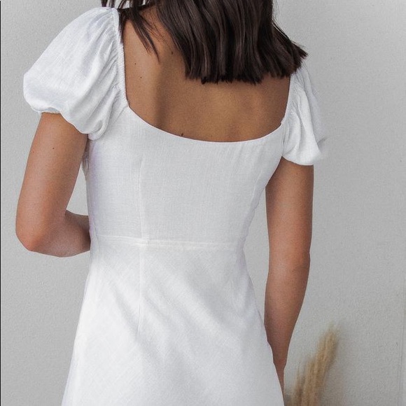 NWT White double tie front mini dress - Picture 7 of 8